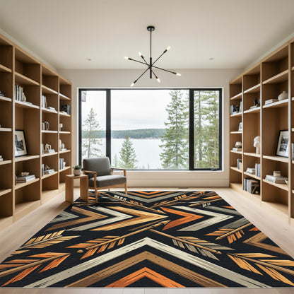 Rustic Wooden Arrow Graphic Rug