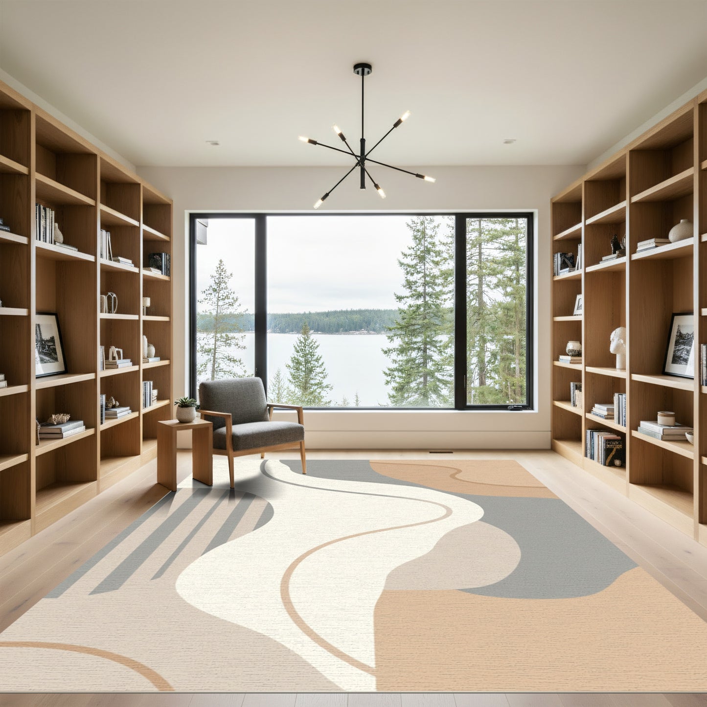 Abstract Neutral Organic Waves Rug