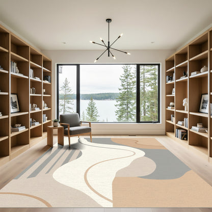 Abstract Neutral Organic Waves Rug