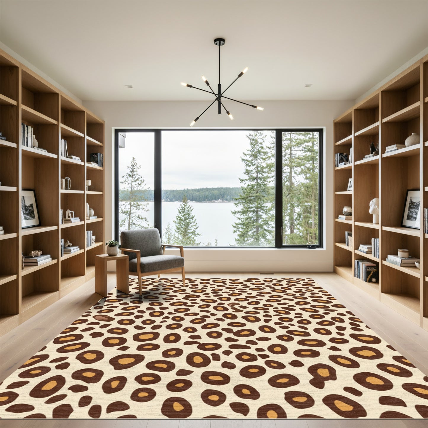 Natural Leopard Spot Accents Rug