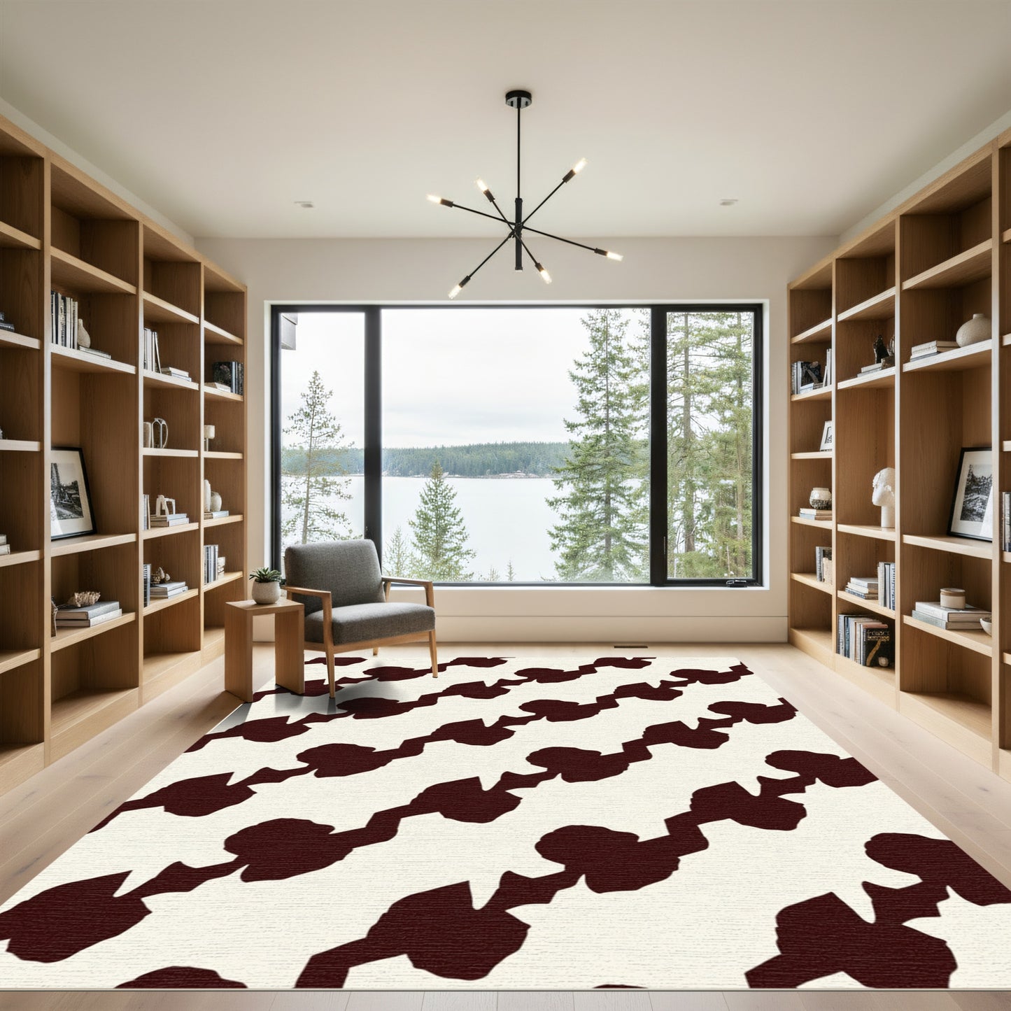 Deep Cherry Chain Link Rug