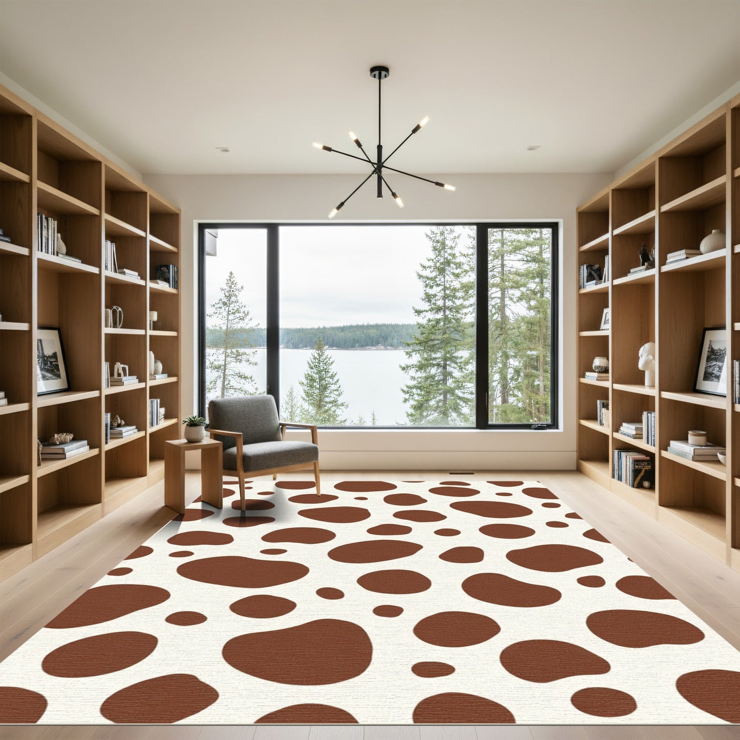 Brown Cream Blotches Rug