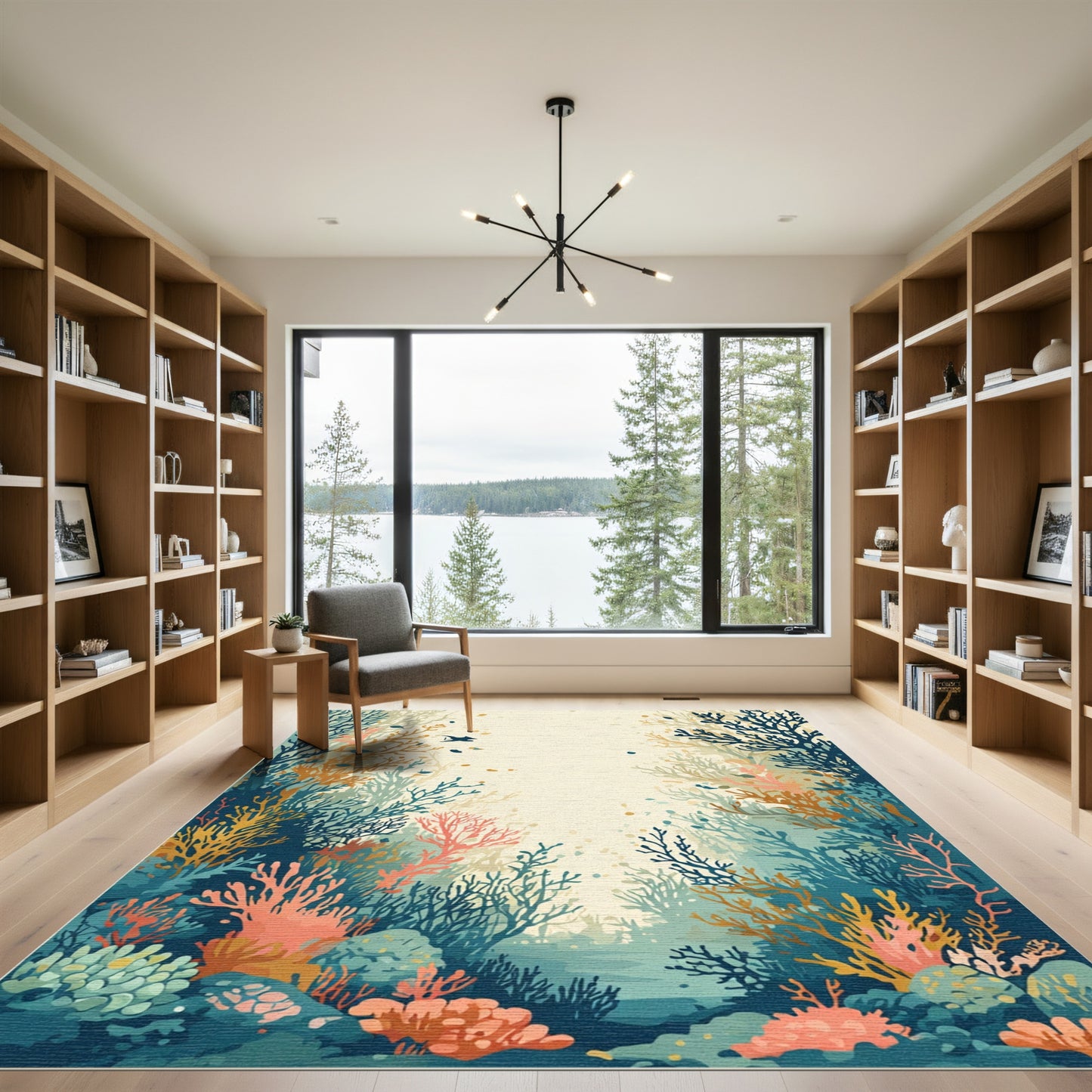 Underwater Coral Reef Scene Rug