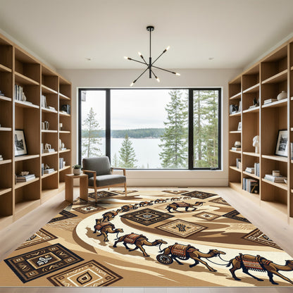 Caravan Camel Sand Art Tile Rug