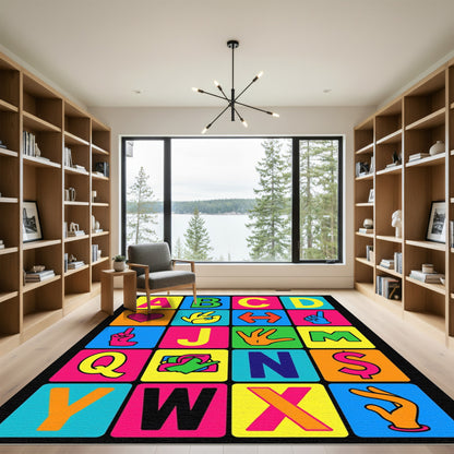 Alphabet Blocks Pop Art Rug