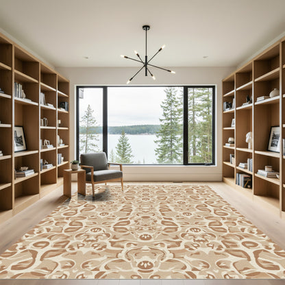 Earthy Tones Organic Floral Repeat Rug