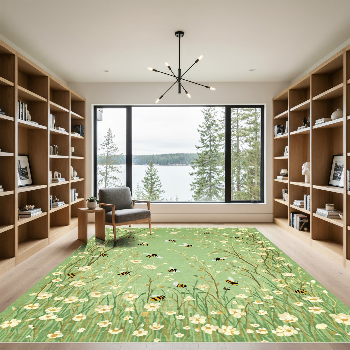 Whimsical Bee Garden In Bloom Rug