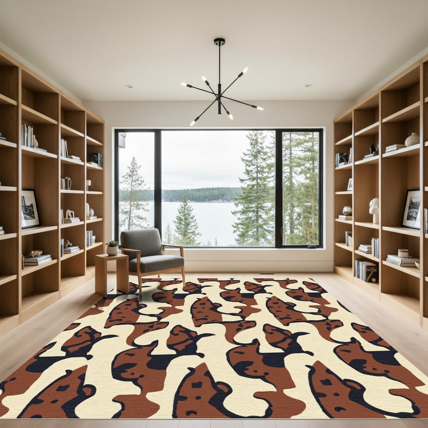 Bold Abstract Organic Shapes Rug