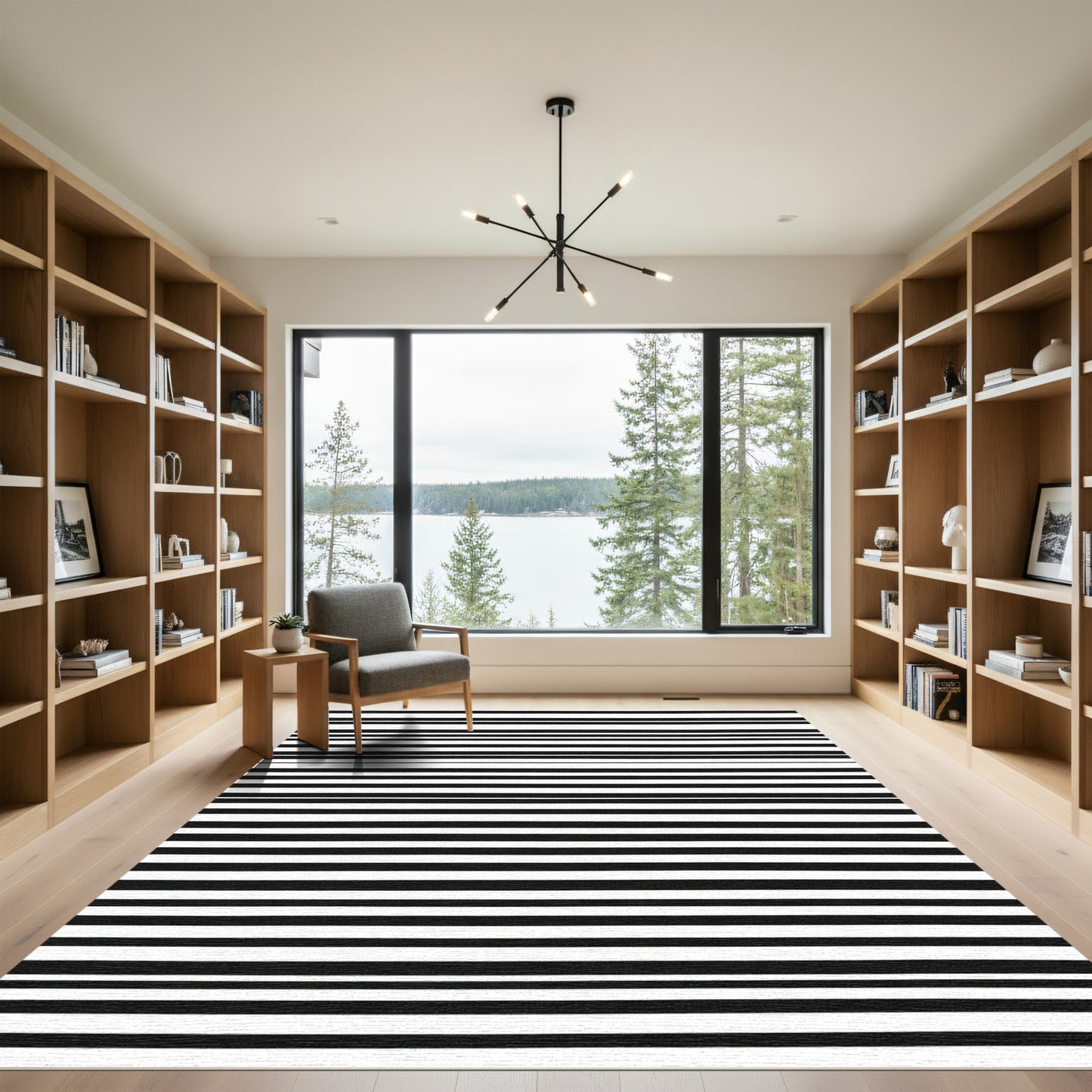 Thin Lines Contrast Rug