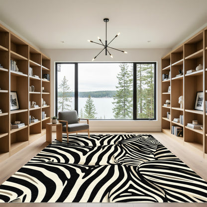 Abstract Equine Striped Contemporary Rug