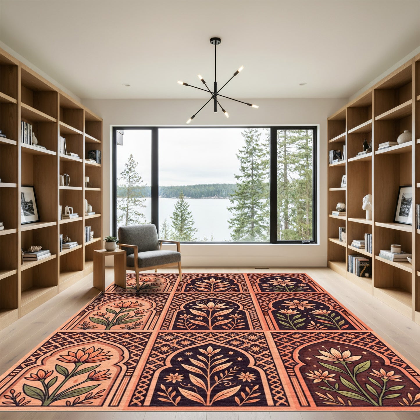 Terracotta Arch Floral Starburst Rug