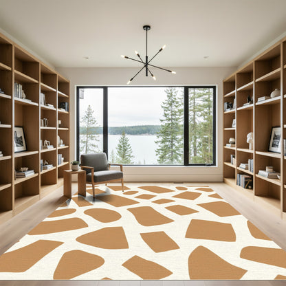 Warm Tan Giraffe Spots Rug