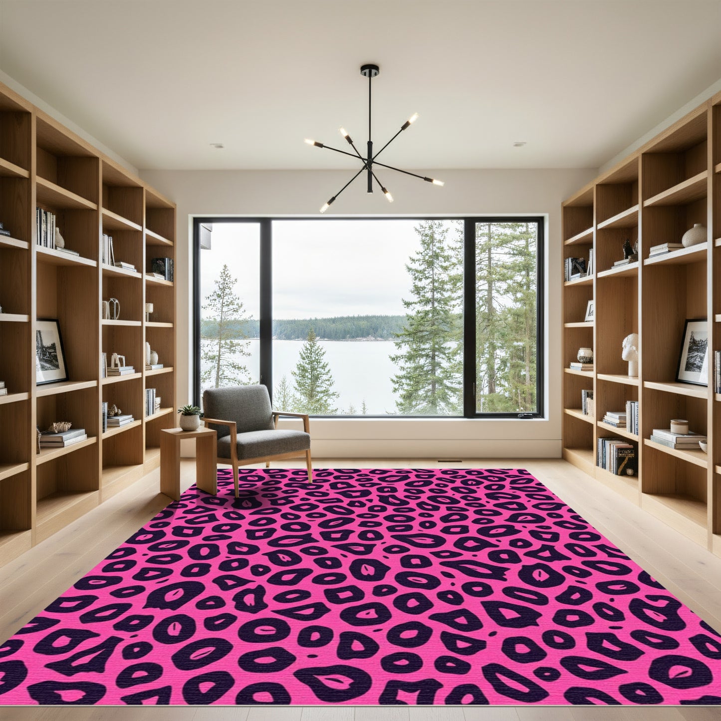 Hot Pink Leopard Spots Rug