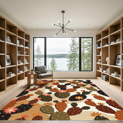 Desert Cactus Bloom Medley Rug