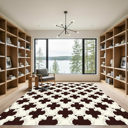 Cream Bunny Tile Repeating Art Rug