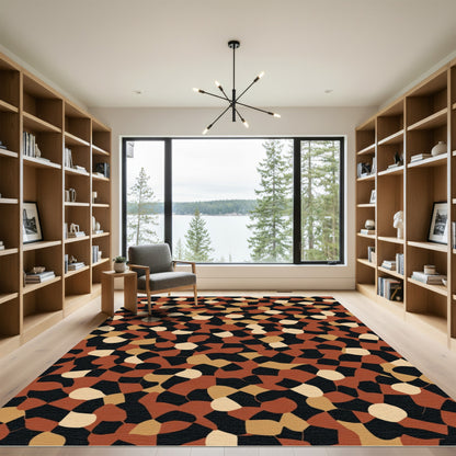 Earthy Camo Organic Patchwork Rug