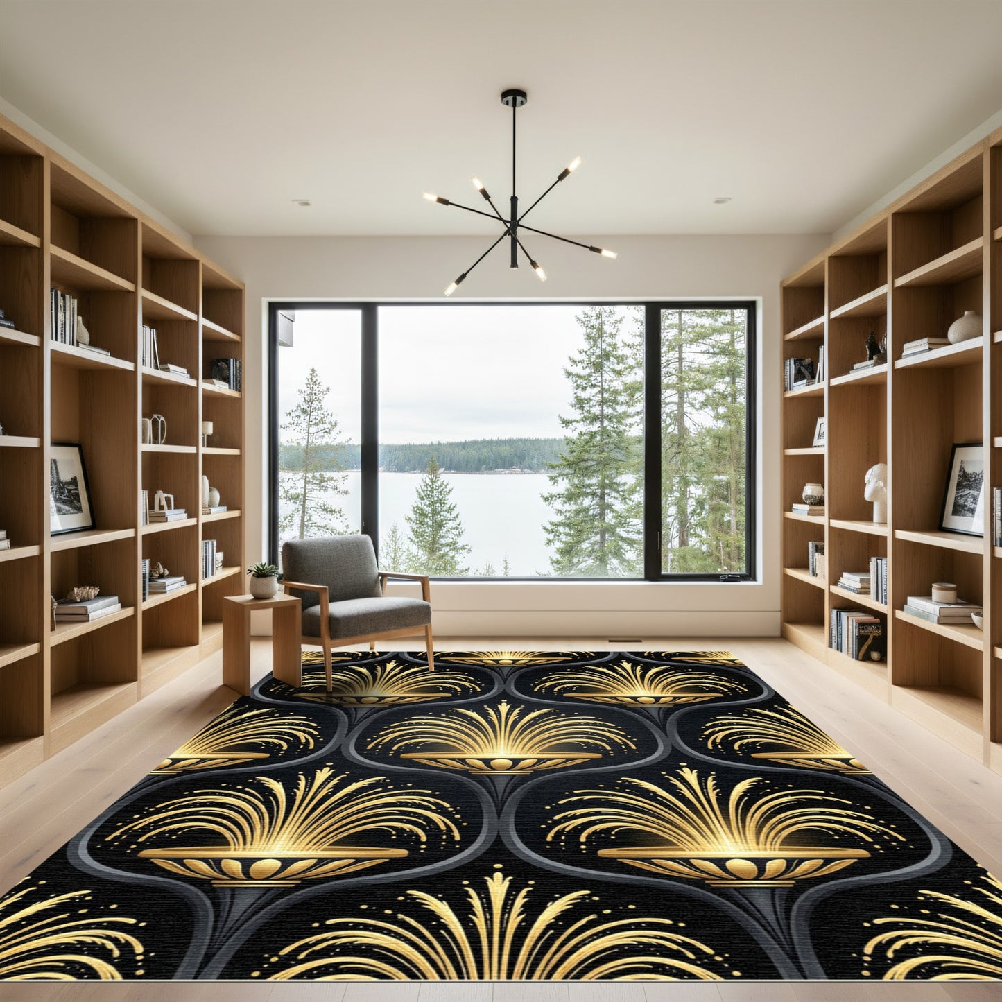 Gilded Fountain Art Deco Repeats Rug