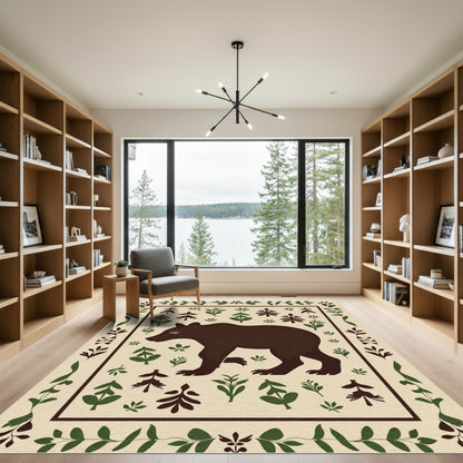 Brown Bear Folk Forest Charm Rug