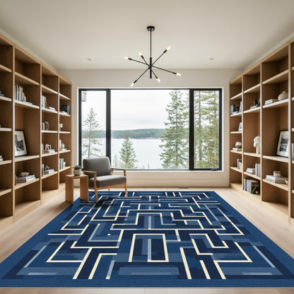 Navajo Geometric Maze Art Rug