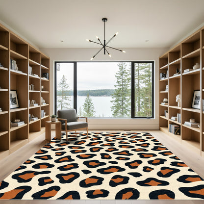 Classic Leopard Spot Accents Rug