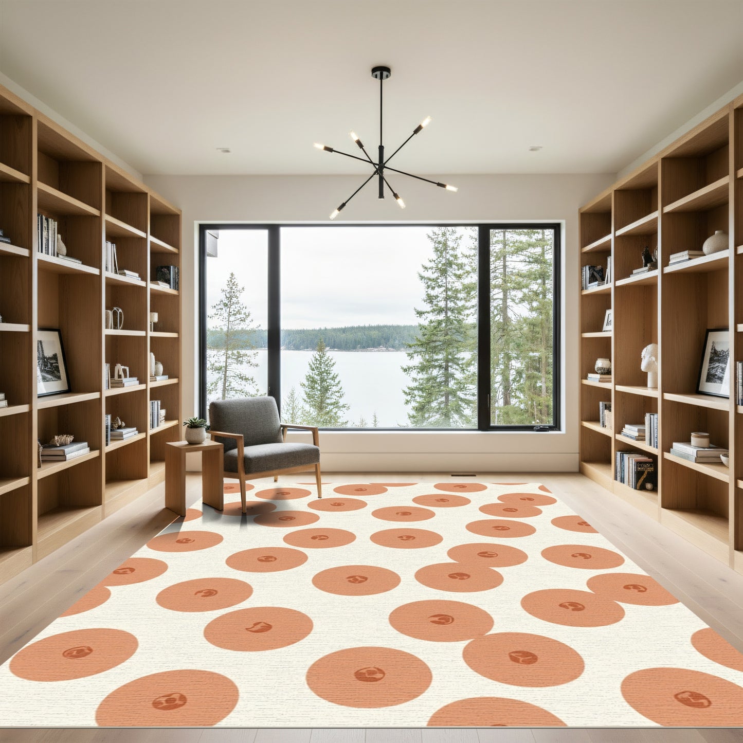 Terracotta Circle Cluster Rug