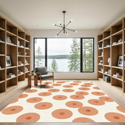 Terracotta Circle Cluster Rug
