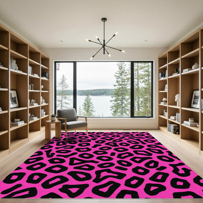 Bold Pink Animal Spot Rug