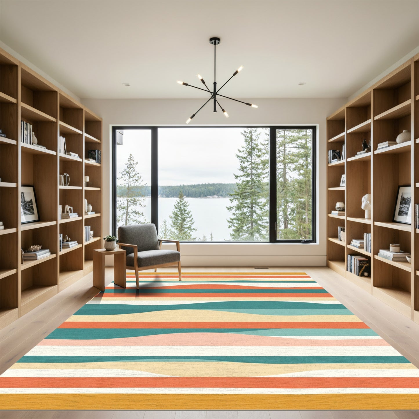 Retro Wavy Stripe Archival Rug