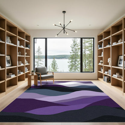 Amethyst Gradient Wavy Landscape Rug