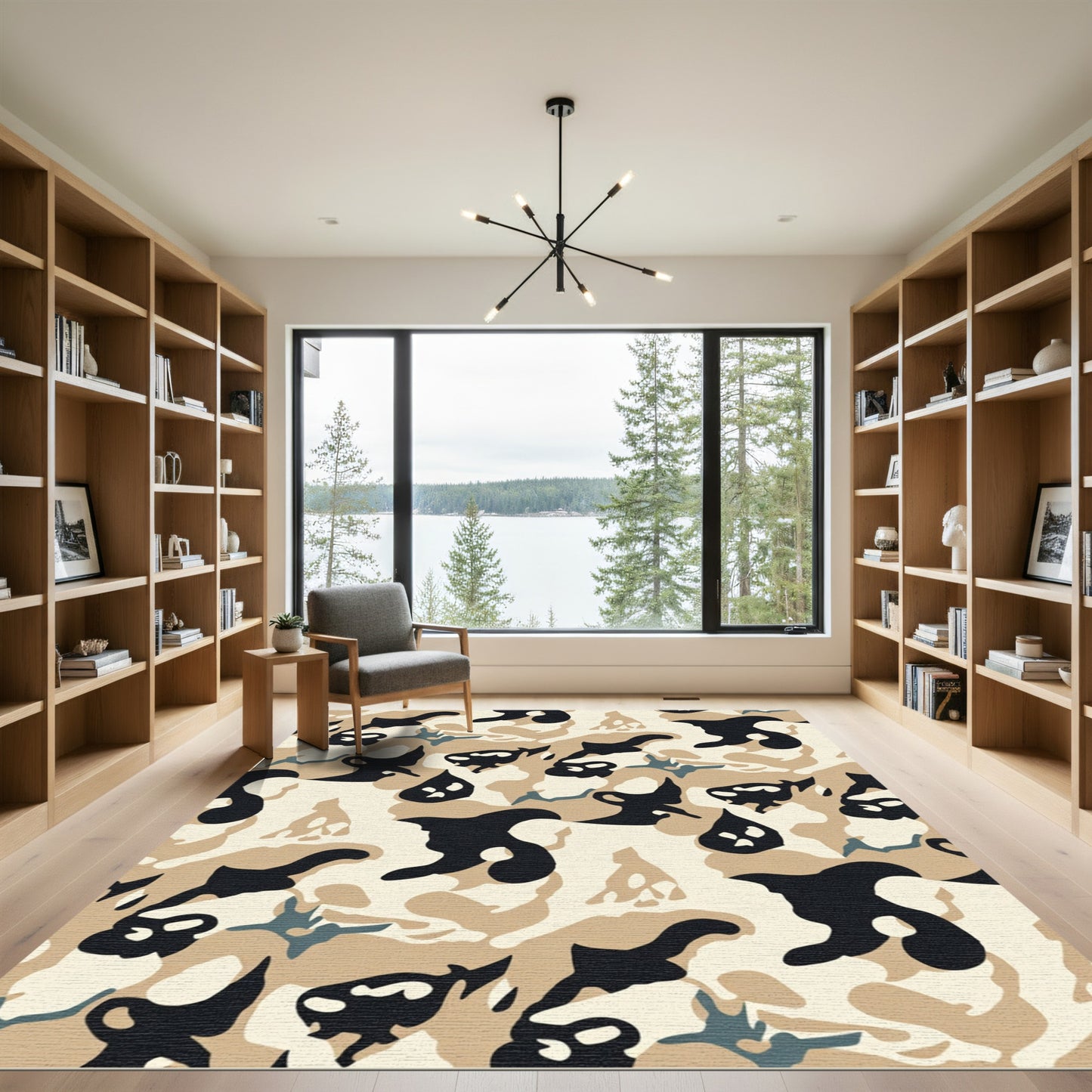 Desert Camo Abstract Shapes Rug