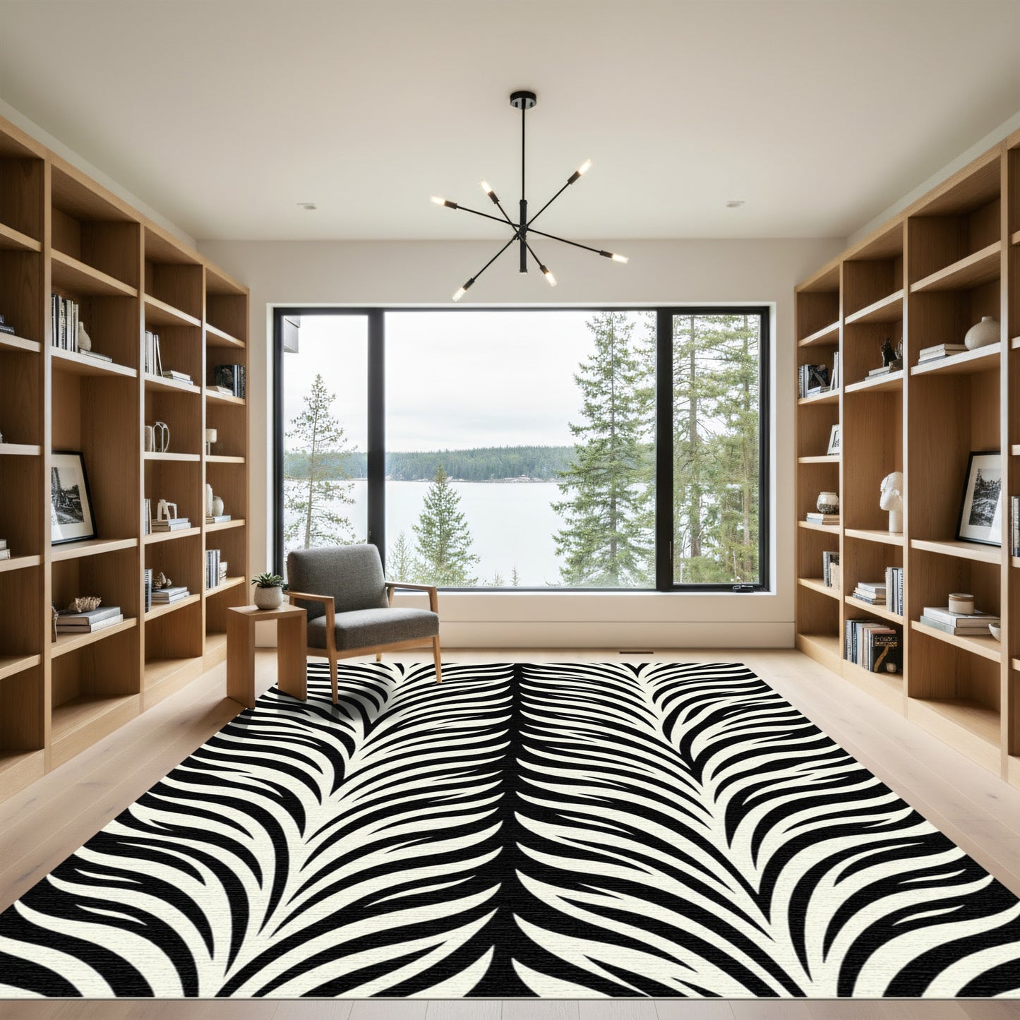 Black And White Zebra Stripe Rug
