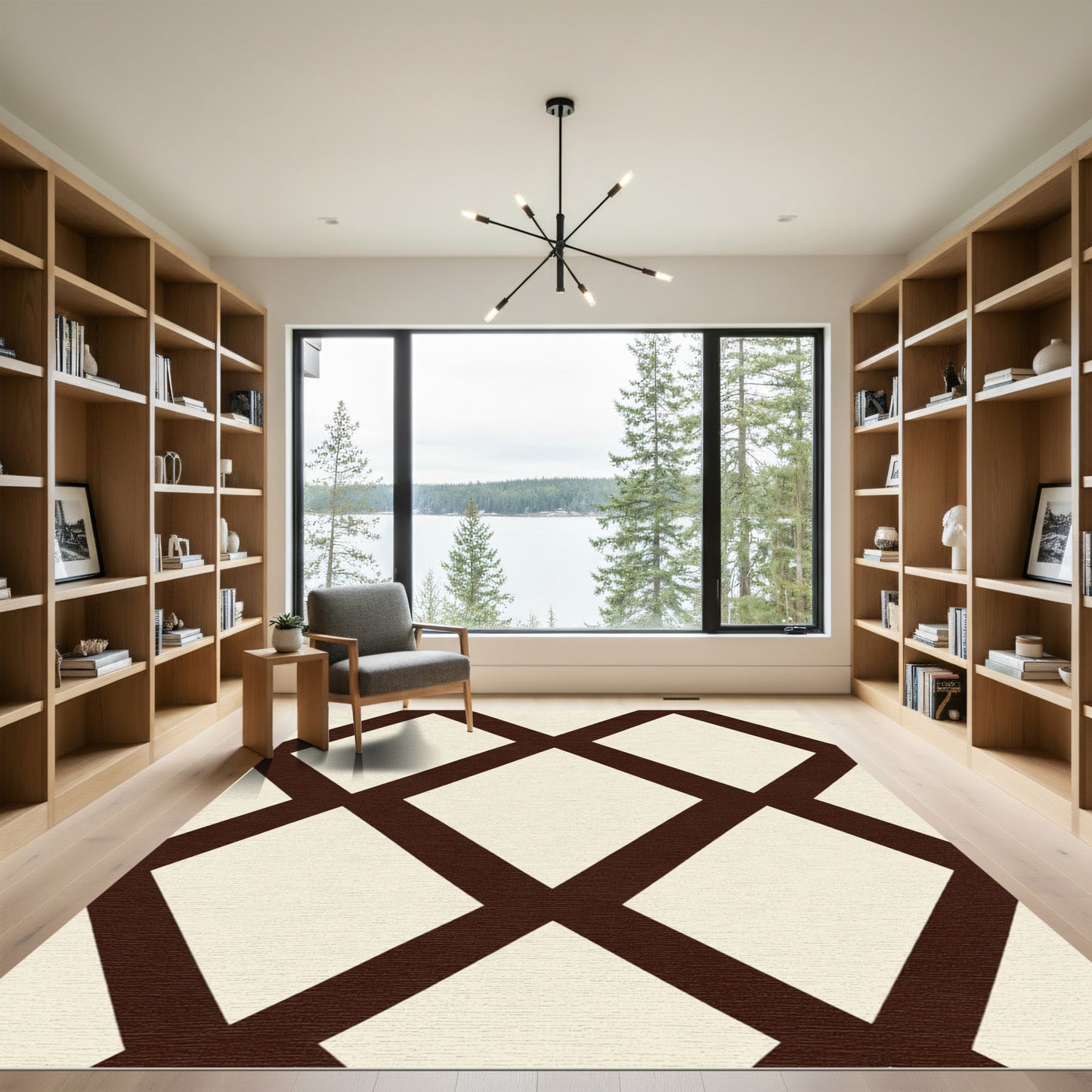 Chocolate Diamond Lattice Rug