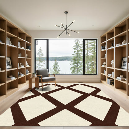 Chocolate Diamond Lattice Rug