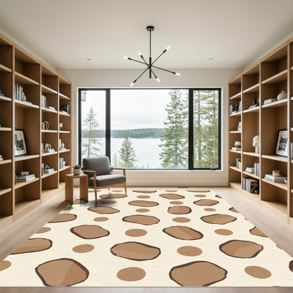 Brown Speckled Pebble Organic Rug