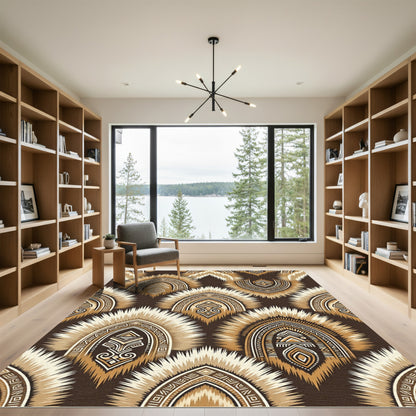 Earthy Tone Tribal Arch Rug