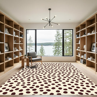 Creamy White Scattered Spots Rug