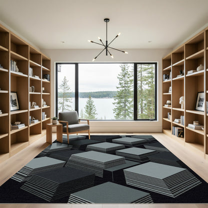 Monochromatic Stacked Diamond Geometric Rug