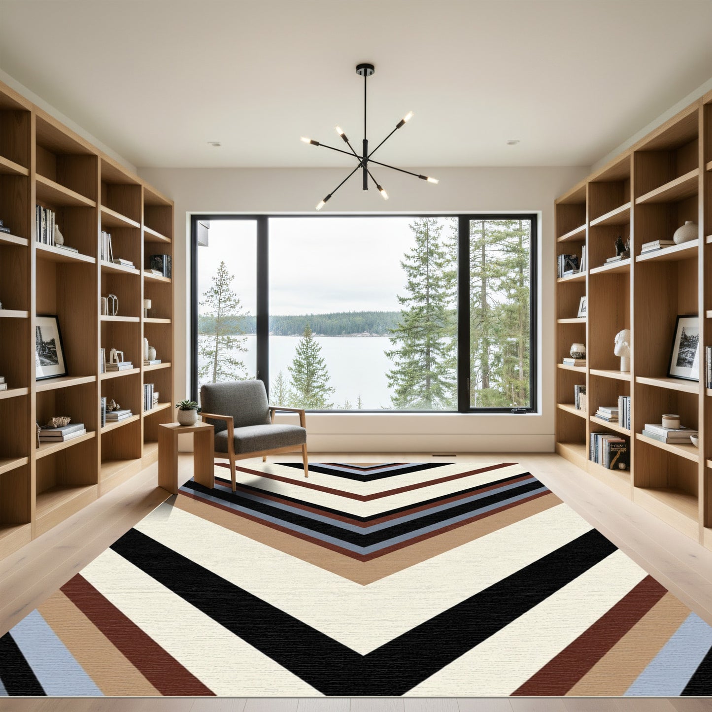Chevron Chic Earth Tones Rug