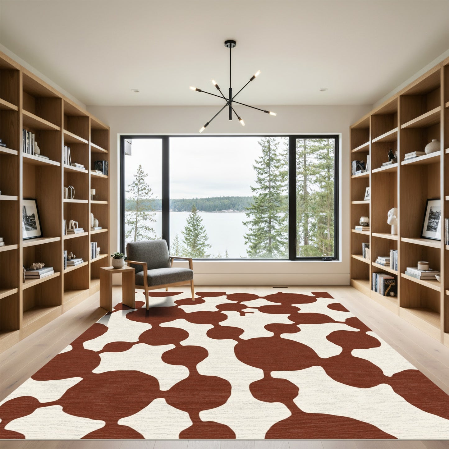 Terra Cotta Organic Bubble Cluster Rug