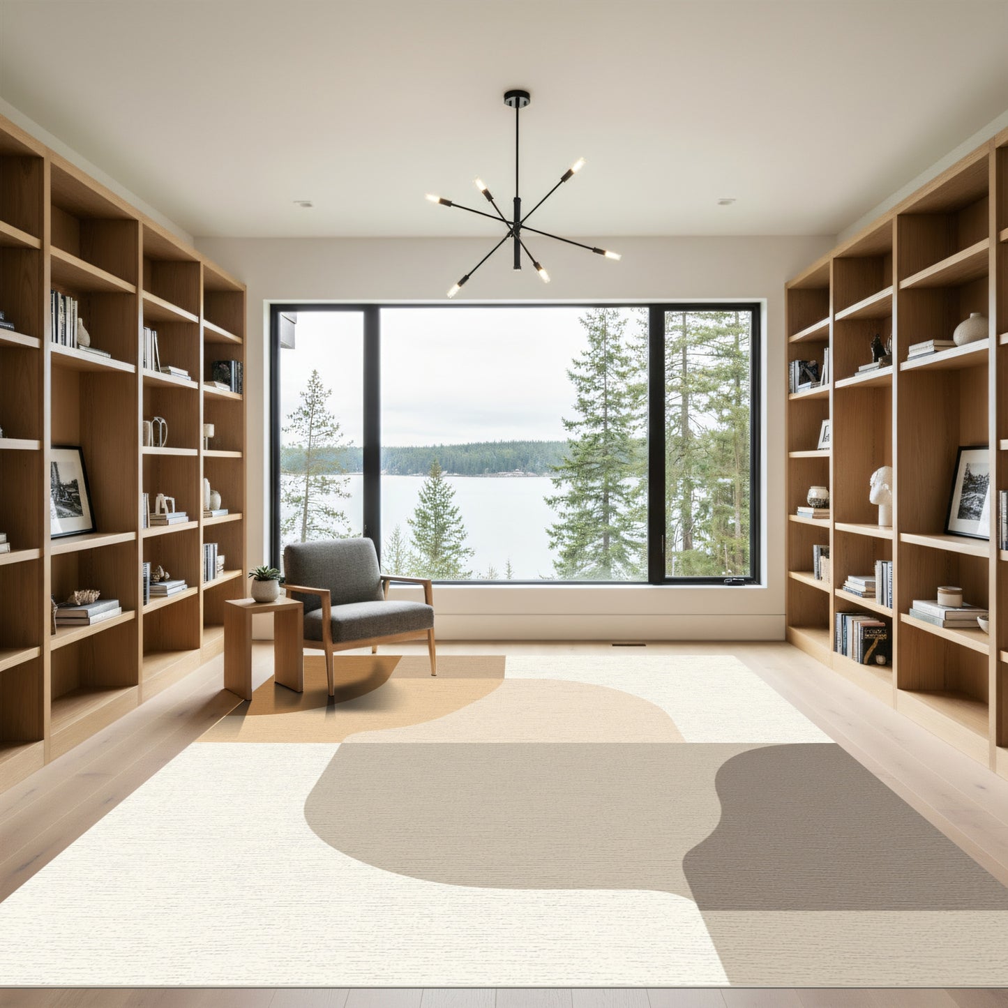Earthy Ternary Abstract Shapes Rug