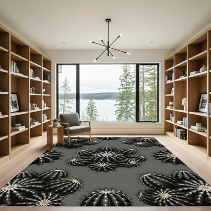 Monochromatic Dark Cactus Cluster Rug