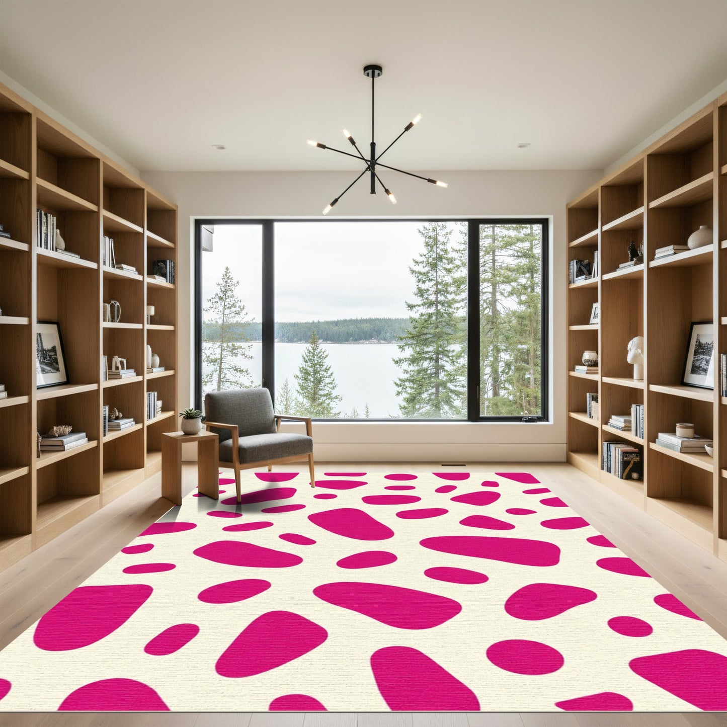 Hot Pink Organic Dot Collection Rug