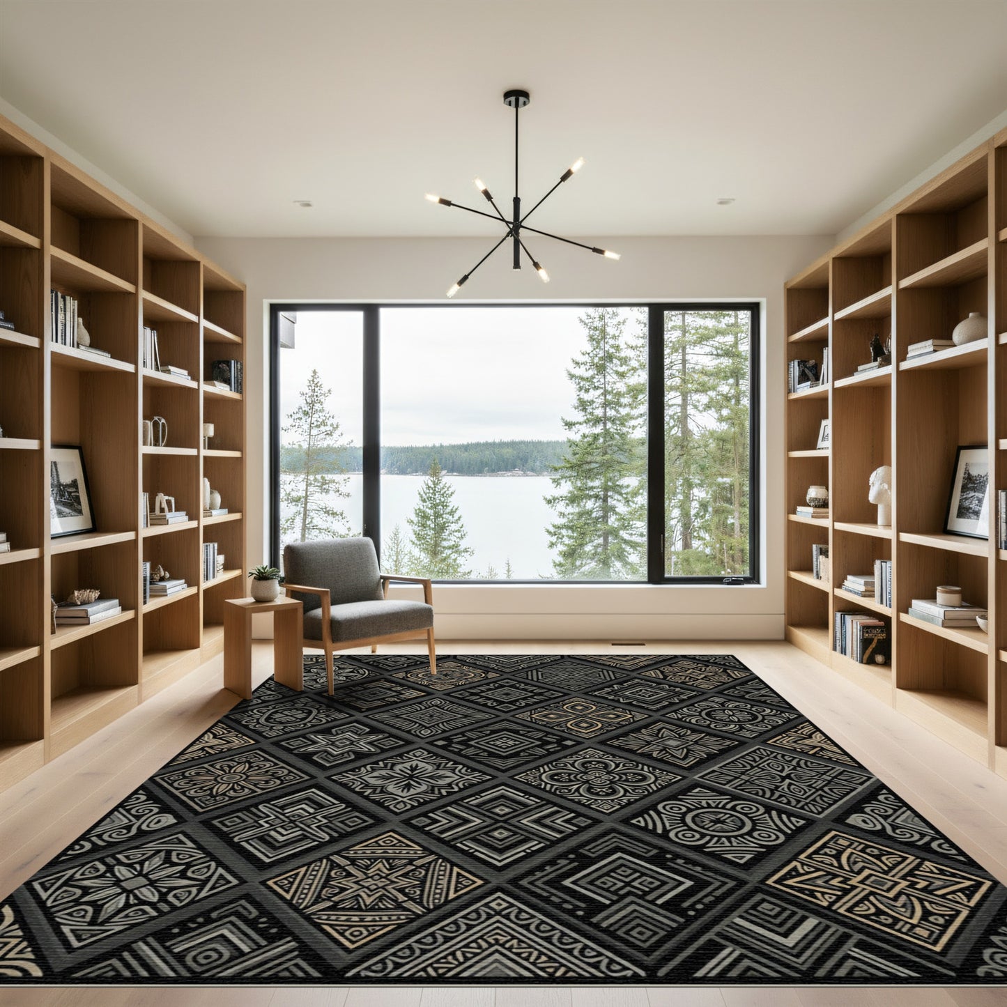 Vintage Geometric Medallion Composite Rug