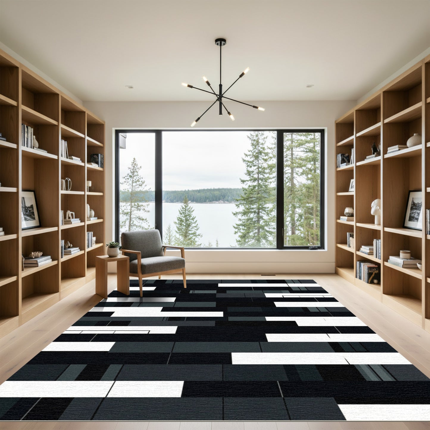 Monochromatic Geometric Block Stripe Rug