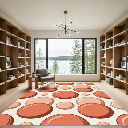 Coral Bubble Orb Repeating Rug