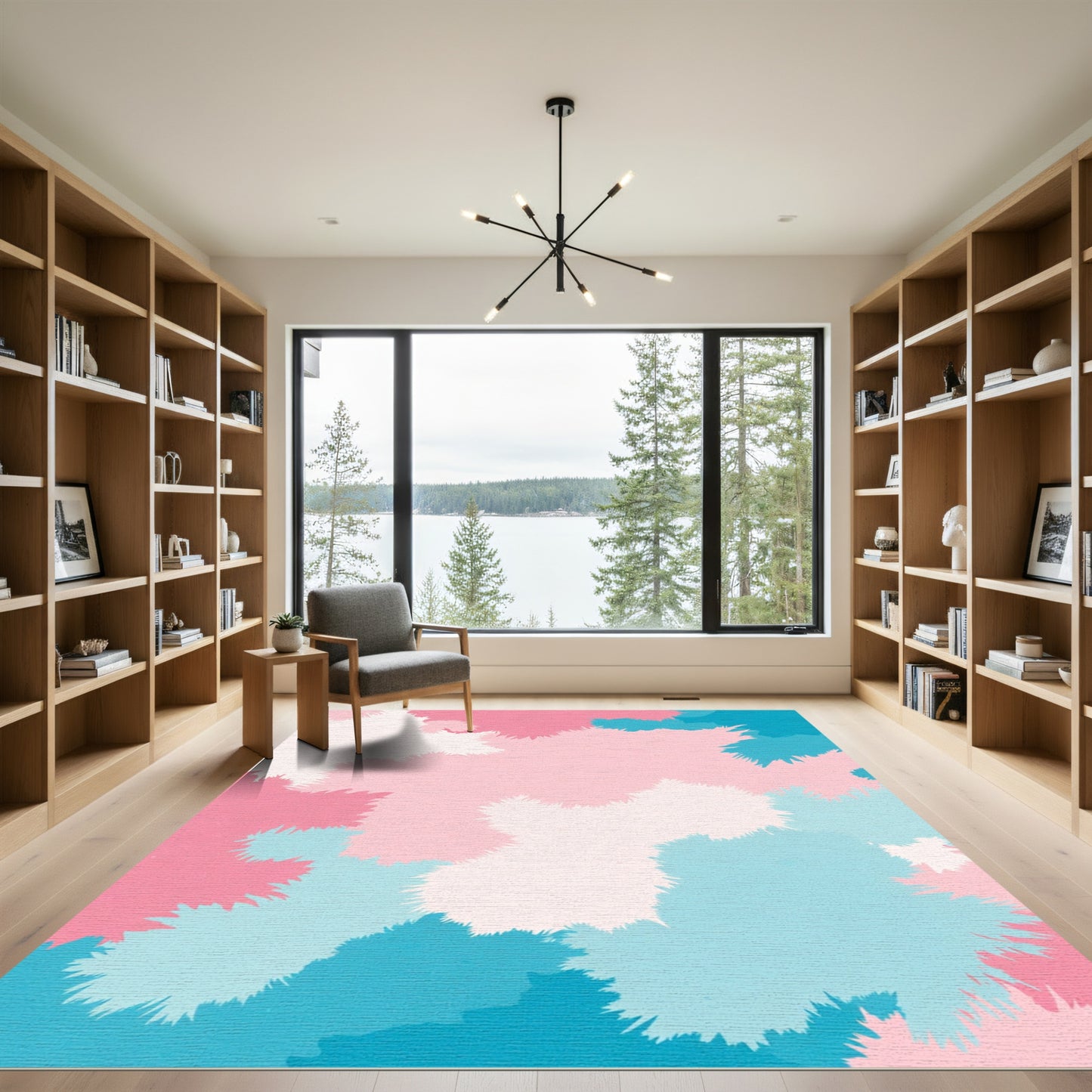 Pastel Splash Abstract Cloud Rug