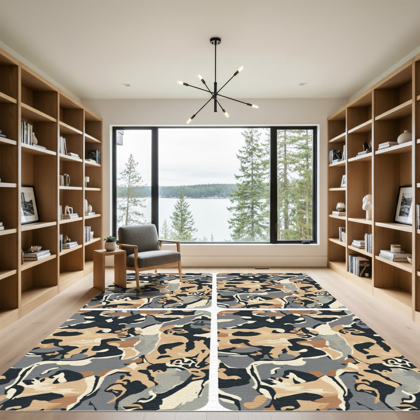 Earthy Tones Camouflage Blend Rug