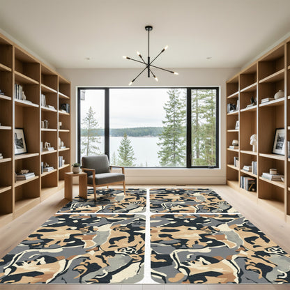 Earthy Tones Camouflage Blend Rug