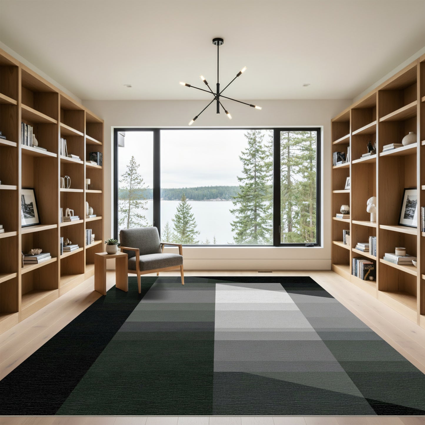 Monochromatic Geometric Gradation Squares Rug