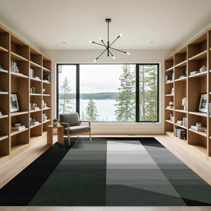 Monochromatic Geometric Gradation Squares Rug